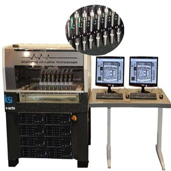 德国KSI V-Octo 八探头大型超声波扫描显微镜系统 使用8只换能器